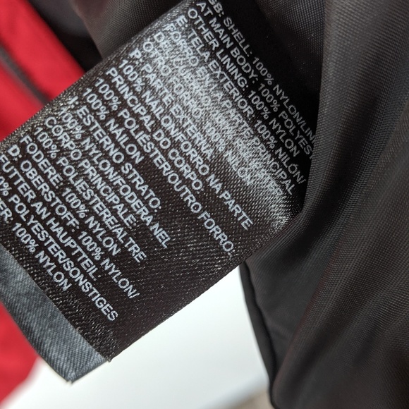 Men's North Face XL Jacket Red Gray Shell - Picture 5 of 8